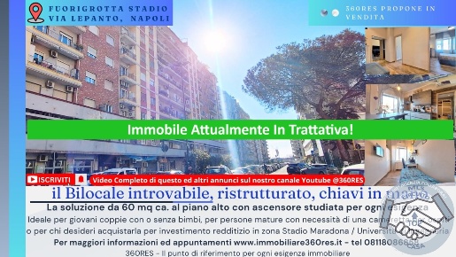 Foto Appartamento in Via Lepanto, Napoli Fuorigrotta di 60 m² con 2 locali