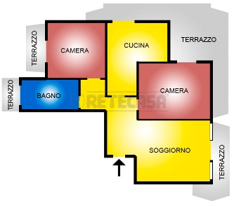 Foto Appartamento a Ponsacco Centro di 110 m² con 4 locali in vendita