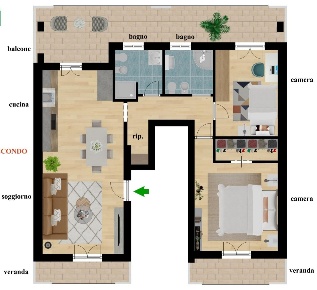 Foto Appartamento a Quartucciu Centro di 75 m² con 3 locali in vendita