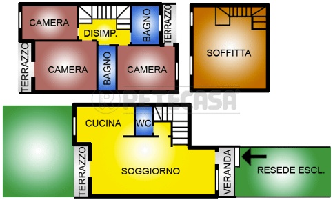 Foto Villa a schiera a Montopoli in Val d'Arno Centro di 125 m² in vendita