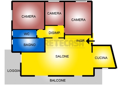 Foto Appartamento a Calcinaia Centro di 145 m² con 5 locali in vendita