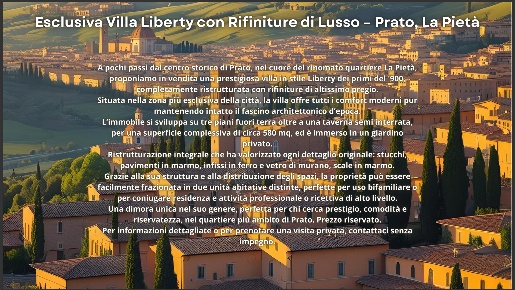 Foto Villa unifamiliare a Prato di 580 m² con 8 locali in vendita