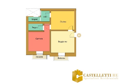 Foto Appartamento in Via Trevisani 202, Bari di 76 m² con 2 locali