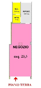 Foto Negozio a Cesena Centro Storico di 42 m² con 1 locali in vendita