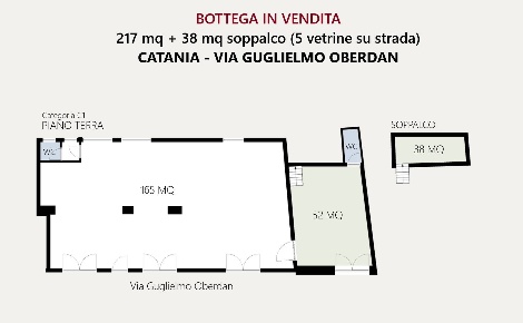Foto Locale commerciale in via guglielmo oberdan, Catania di 217 m²