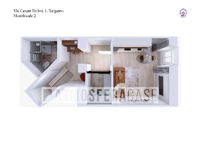 Foto Appartamento in Via Cesare Battisti, Bergamo Corridoni di 50 m²