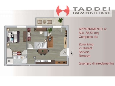 Foto Appartamento in VIA CARISSIMI, Firenze Novoli di 59 m² con 3 locali