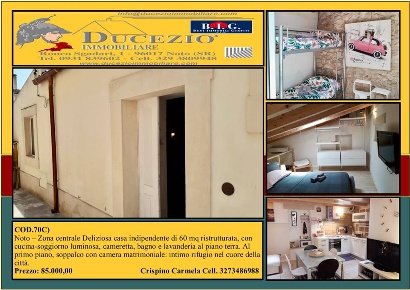 Foto Casa indipendente in Via Vico Bosso 6, Noto Centro di 60 m² in vendita