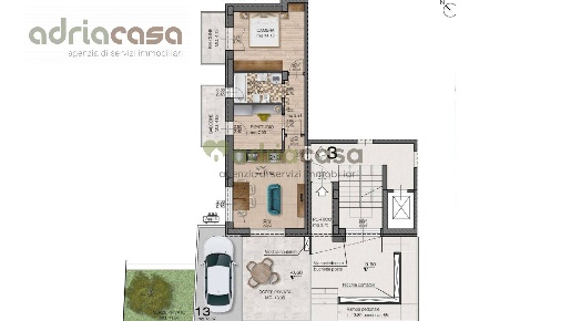 Foto Appartamento in Via Piave, Riccione Parco di 78 m² con 3 locali