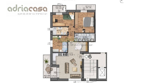 Foto Appartamento in via piave, Riccione Parco di 110 m² con 4 locali