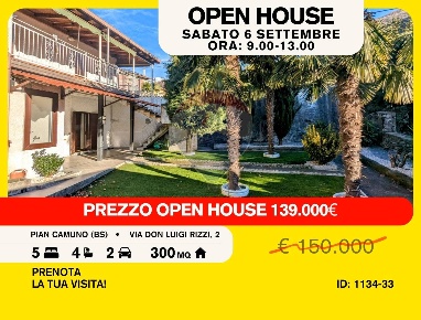 Foto Casa indipendente a Pian Camuno Centro di 250 m² con 8 locali