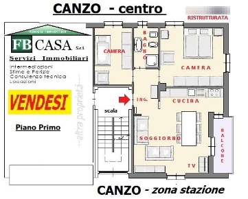 Foto Appartamento in Via Roma, Canzo di 73 m² con 3 locali in vendita