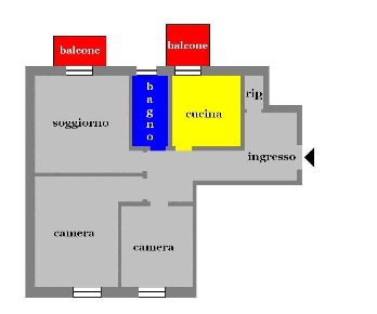 Foto Appartamento in Via Digione, Genova Dinegro di 88 m² con 6 locali