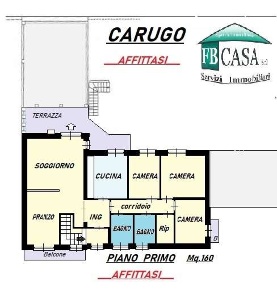 Foto Appartamento in VIA E.TOTI, Carugo Centro di 170 m² con 5 locali