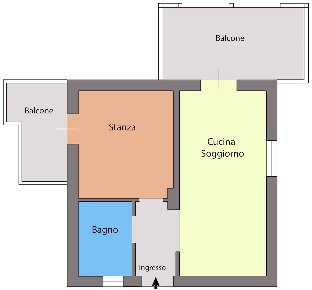 Foto Appartamento in Via Winkel, Merano Centro di 60 m² con 2 locali