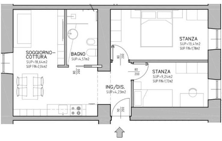 Foto Appartamento a Bolzano Piani di 49 m² con 3 locali in vendita