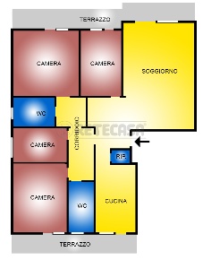 Foto Appartamento in Piazza della Marina 3, Pescara Porta Nuova di 134 m²