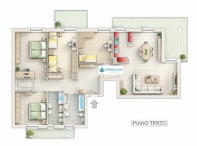 Foto Appartamento a Piacenza Centro Storico di 170 m² con 5 locali