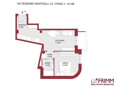 Foto Appartamento in Via Teodoro Monticelli, Roma Euclide di 47 m²