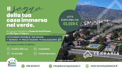 Foto Terreno edificabile in VIA PALAZZOLO, Folignano di 152 m² in vendita