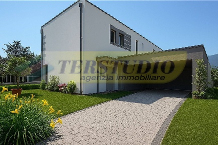 Foto Villa bifamiliare in Via Gabriele D'Annunzio, Mapello di 192 m²