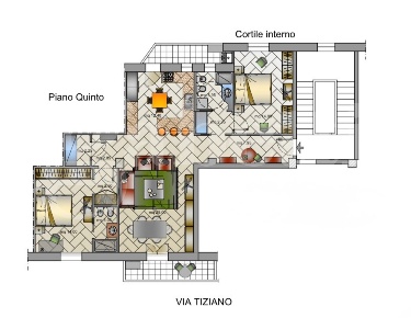 Foto Appartamento in Tiziano, Cagliari San Benedetto di 107 m² con 4 locali