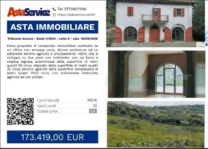 Foto Villa unifamiliare in Via Vecchia Torre, Offagna di 11574 m² all'asta