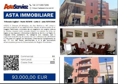 Foto Appartamento in Via San Martino n. 147, Selargius di 93 m² all'asta