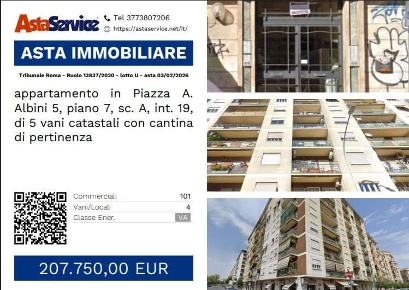 Foto Appartamento in Piazza Augusto Albini 5, Roma Garbatella di 101 m²