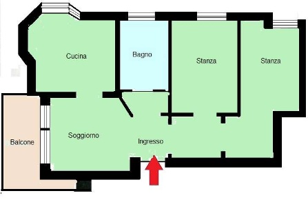 Foto Appartamento in via Marconi, Laives Centro di 85 m² con 4 locali