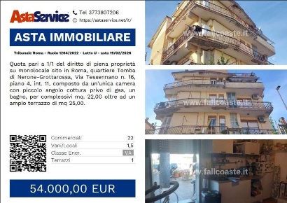 Foto Attico in Via Tessennano 16, Roma Tomba di Nerone di 22 m² all'asta