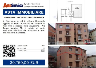 Foto Appartamento in Via Borgo Murata 57, Arce Centro di 90 m² con 3 locali