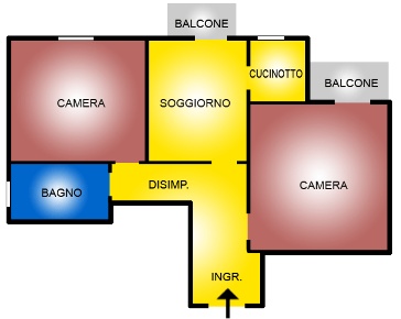 Foto Appartamento a Bologna di 58 m² con 3 locali in affitto