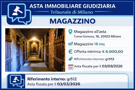 Foto Magazzino a Milano Corso Genova di 16 m² con 1 locali in vendita