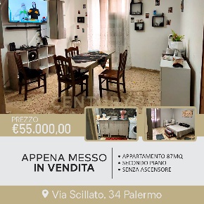 Foto Appartamento in Via Scillato 34, Palermo Altarello di 87 m² in vendita
