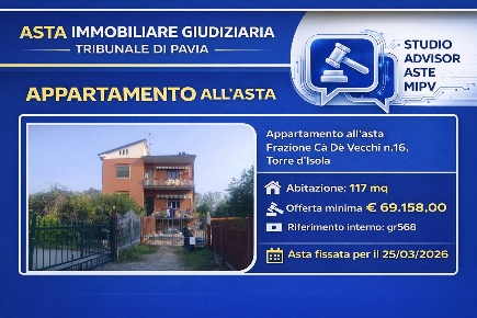 Foto Appartamento a Torre d'Isola di 117 m² con 5 locali in vendita