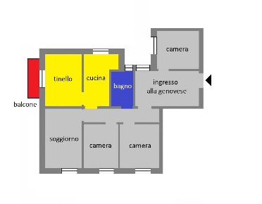 Foto Appartamento in Via Avezzana, Genova Lagaccio di 110 m² con 7 locali