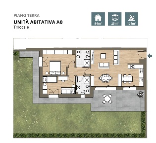 Foto Appartamento in Via San Giacomo 9, Como Sagnino di 94 m² con 3 locali