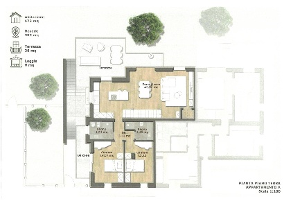 Foto Appartamento a Monteriggioni di 173 m² con 5 locali in vendita