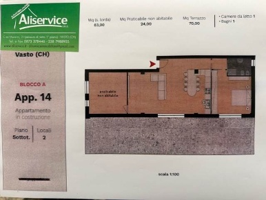 Foto Appartamento in Via del Porto, Vasto di 83 m² con 2 locali in vendita