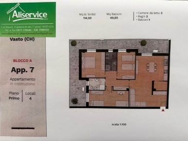 Foto Appartamento in Via del Porto, Vasto di 114 m² con 4 locali in vendita