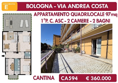 Foto Appartamento in Andrea Costa, Bologna Costa di 97 m² con 4 locali