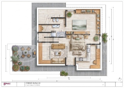 Foto Attico in Corso Susa 15, Rivoli Centro Storico di 53 m² con 1 locali