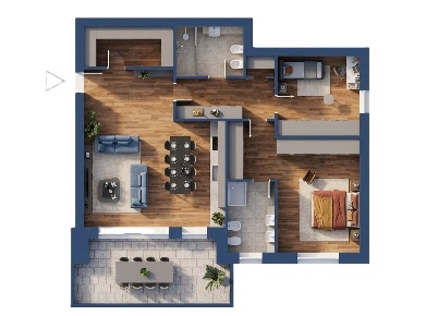 Foto Appartamento in Via Isonzo /, Magenta Centro di 132 m² con 3 locali