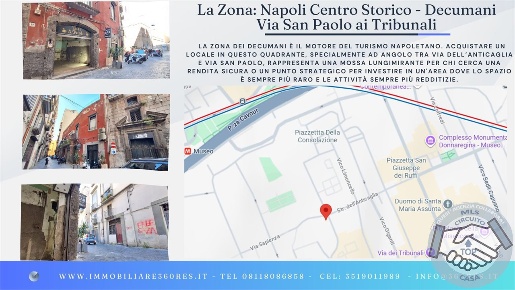 Foto Locale commerciale in Via San Paolo ai Tribunali, Napoli di 66 m²