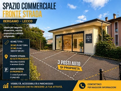 Foto Negozio in Via Mazzini, Cisano Bergamasco Centro di 62 m² con 2 locali