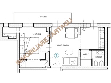 Foto Appartamento in PIAZZA SAN JACOPINO, Firenze di 44 m² con 2 locali