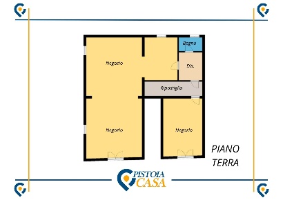 Foto Negozio a Pistoia Centro Storico di 100 m² con 3 locali in vendita