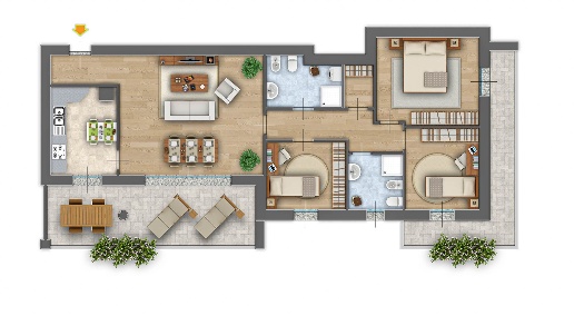 Foto Appartamento a Busto Garolfo Centro di 124 m² con 4 locali in vendita