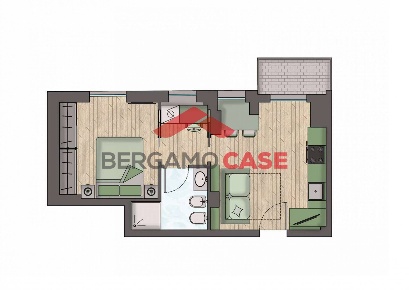 Foto Appartamento in Via Pascoli 7, Bergamo Stazione di 41 m² con 2 locali